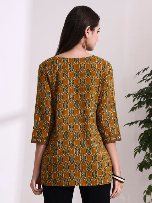 Floral Embroidered Straight Cotton Top