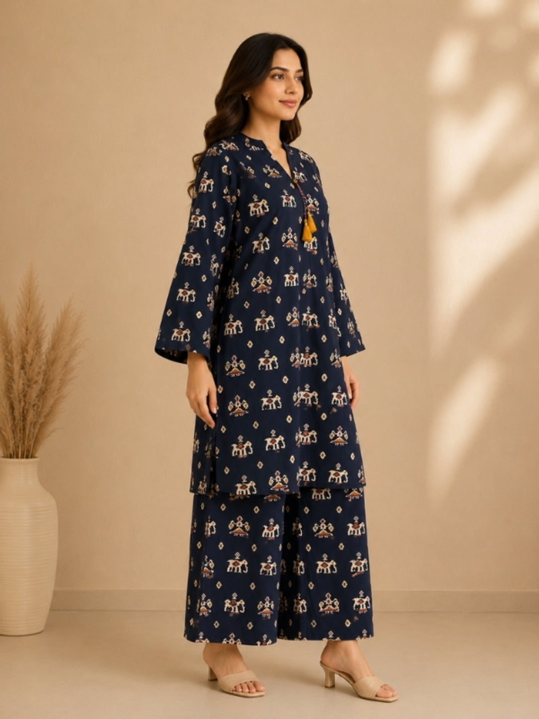 Floral Printed Straight Cotton Set
