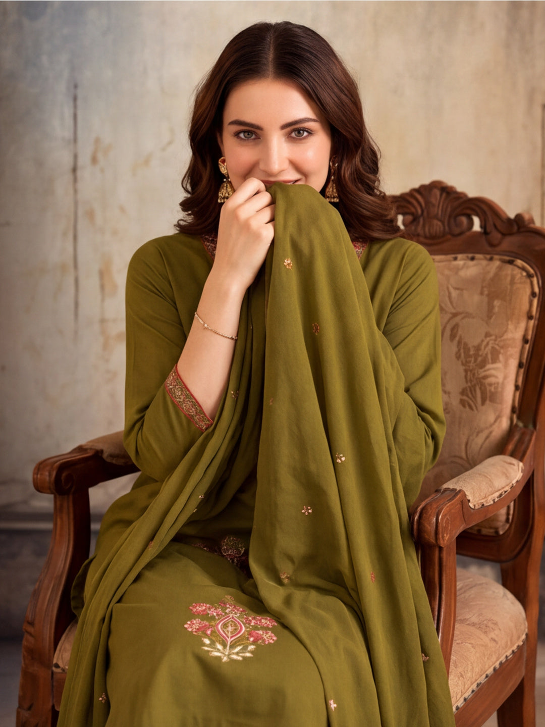 Straight Printed Cotton Kurta Set