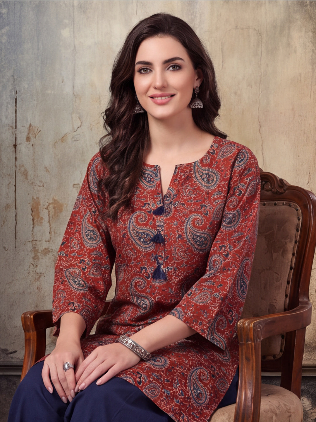Straight Printed Cotton Farshi Suit Set