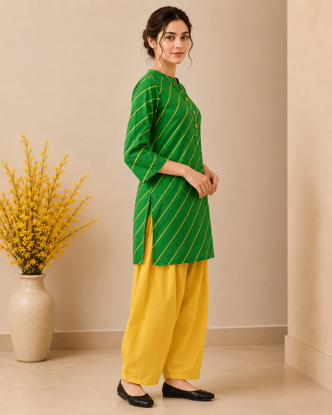 Leheriya Printed Straight Cotton Set