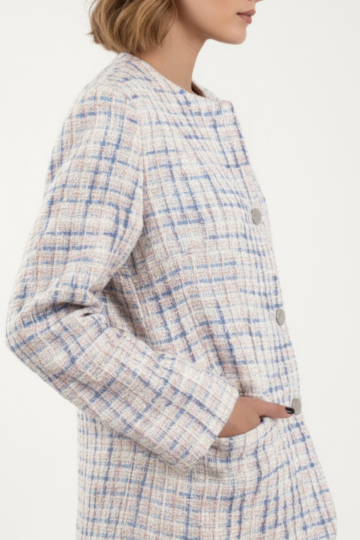 Frosted Grace Tweed Blazer
