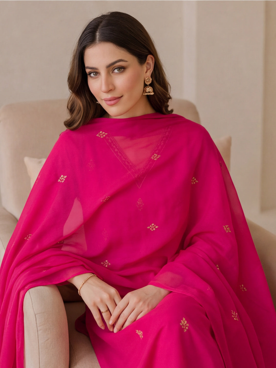 Straight Printed Cotton Kurta Set