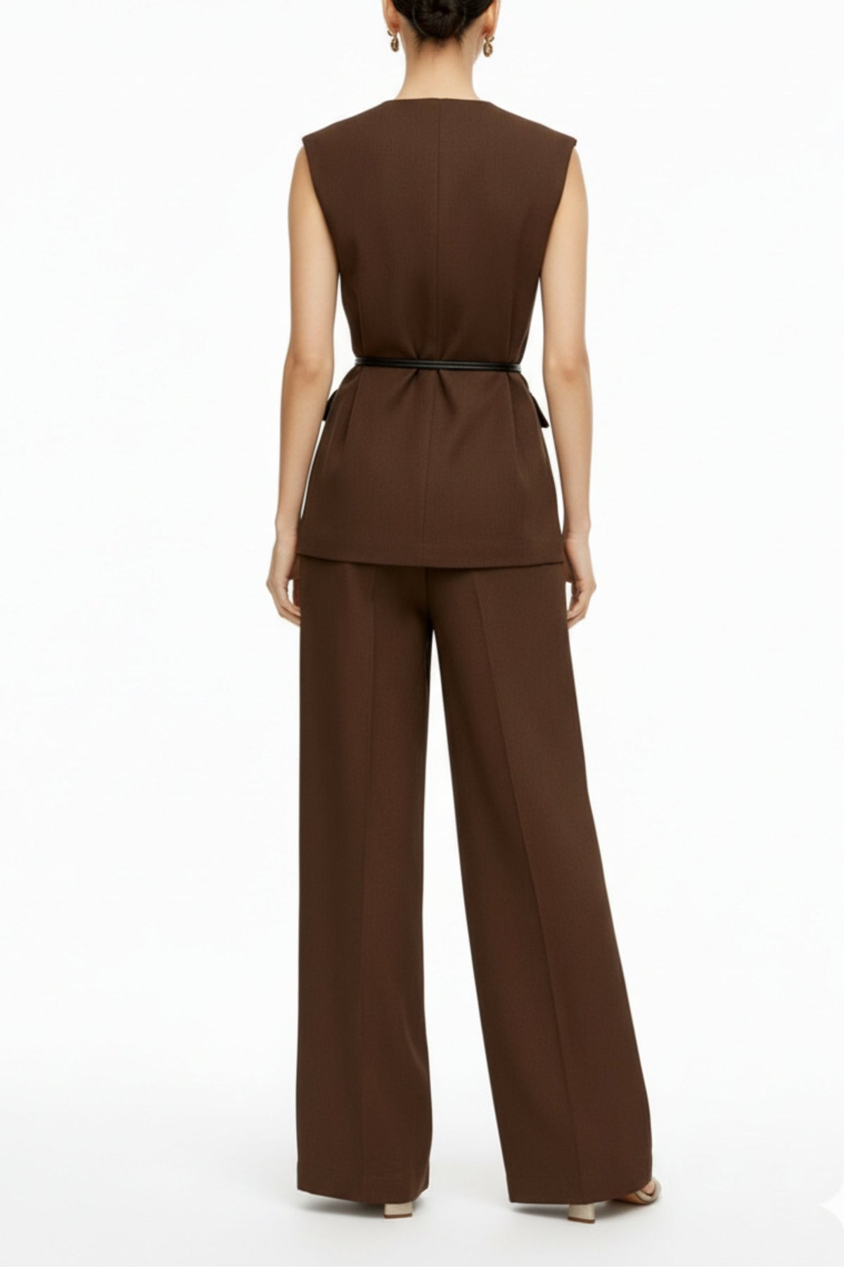 Mocha Belted Tailored Co-Ord Set