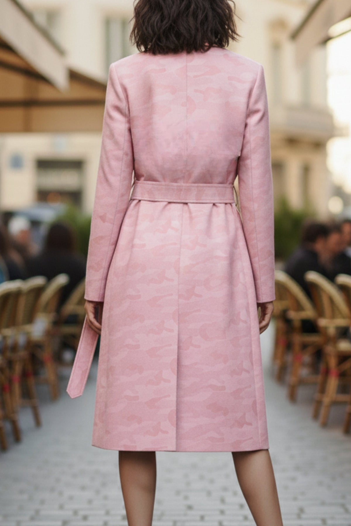 Sakura Camo Trench Coat