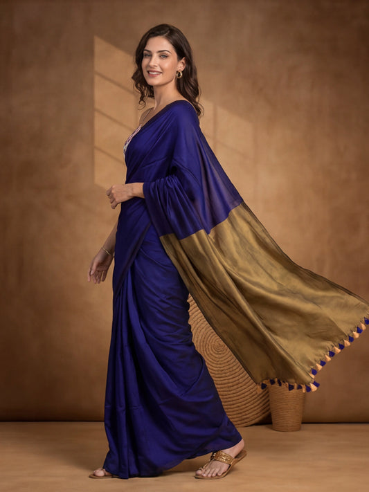 Solid Cotton Saree