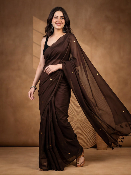 Solid Cotton Saree