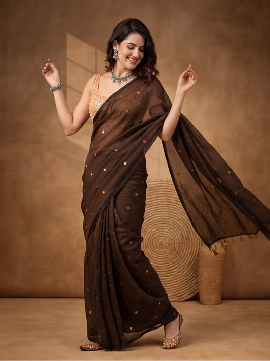 Solid Cotton Saree