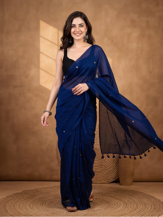 Solid Cotton Saree