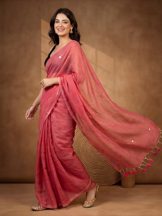 Solid Cotton Saree
