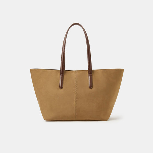 Cream Suedette Tote Bag
