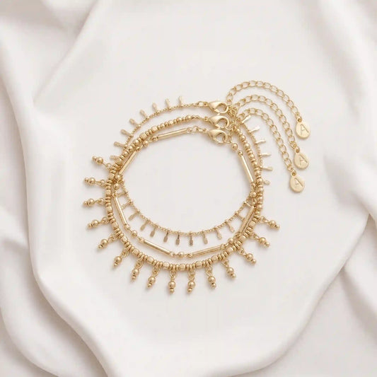Filigree Anklets Pack of 3
