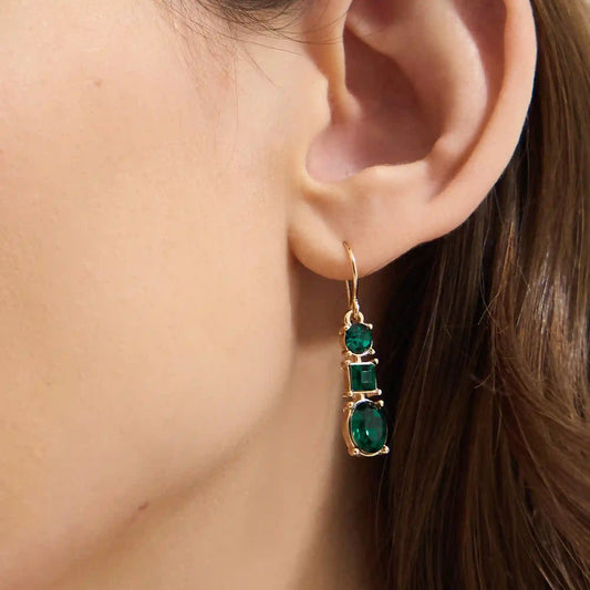 Gemstone Drop Earrings Pack of 3