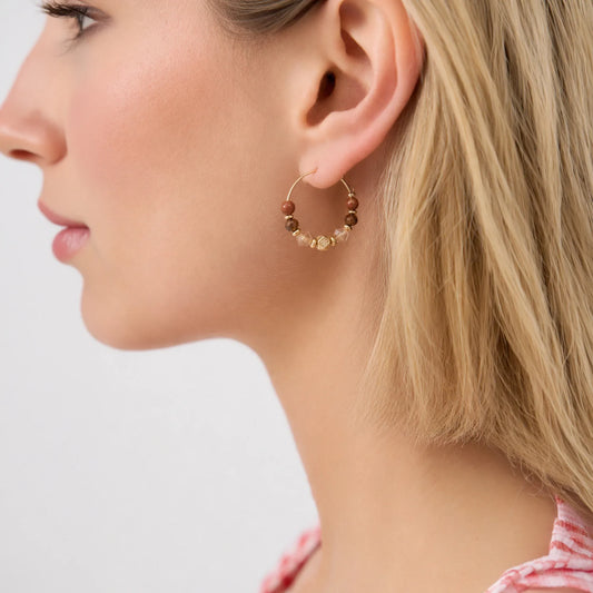 Mini Beaded Hoop Earrings Pack of 3