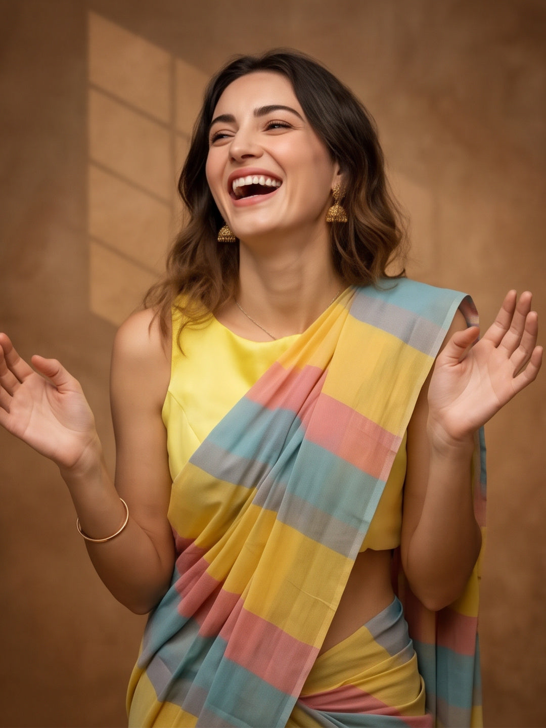 Striped Linen Saree