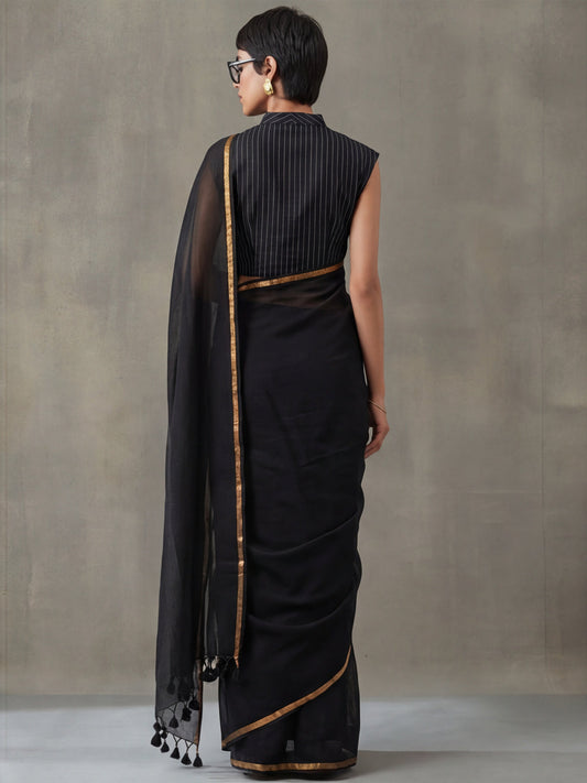 Solid Cotton Saree