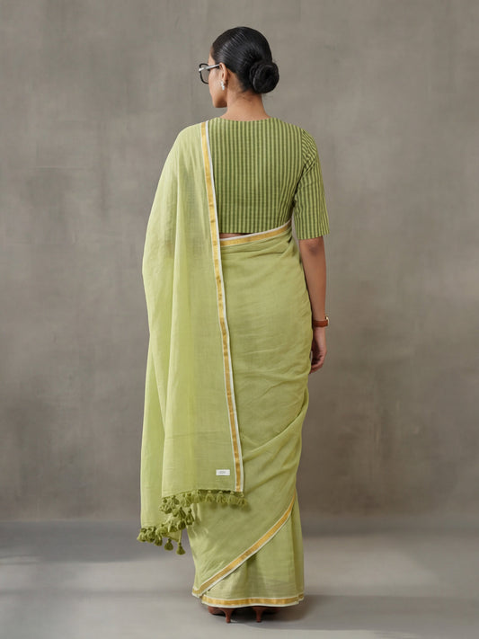 Solid Cotton Saree