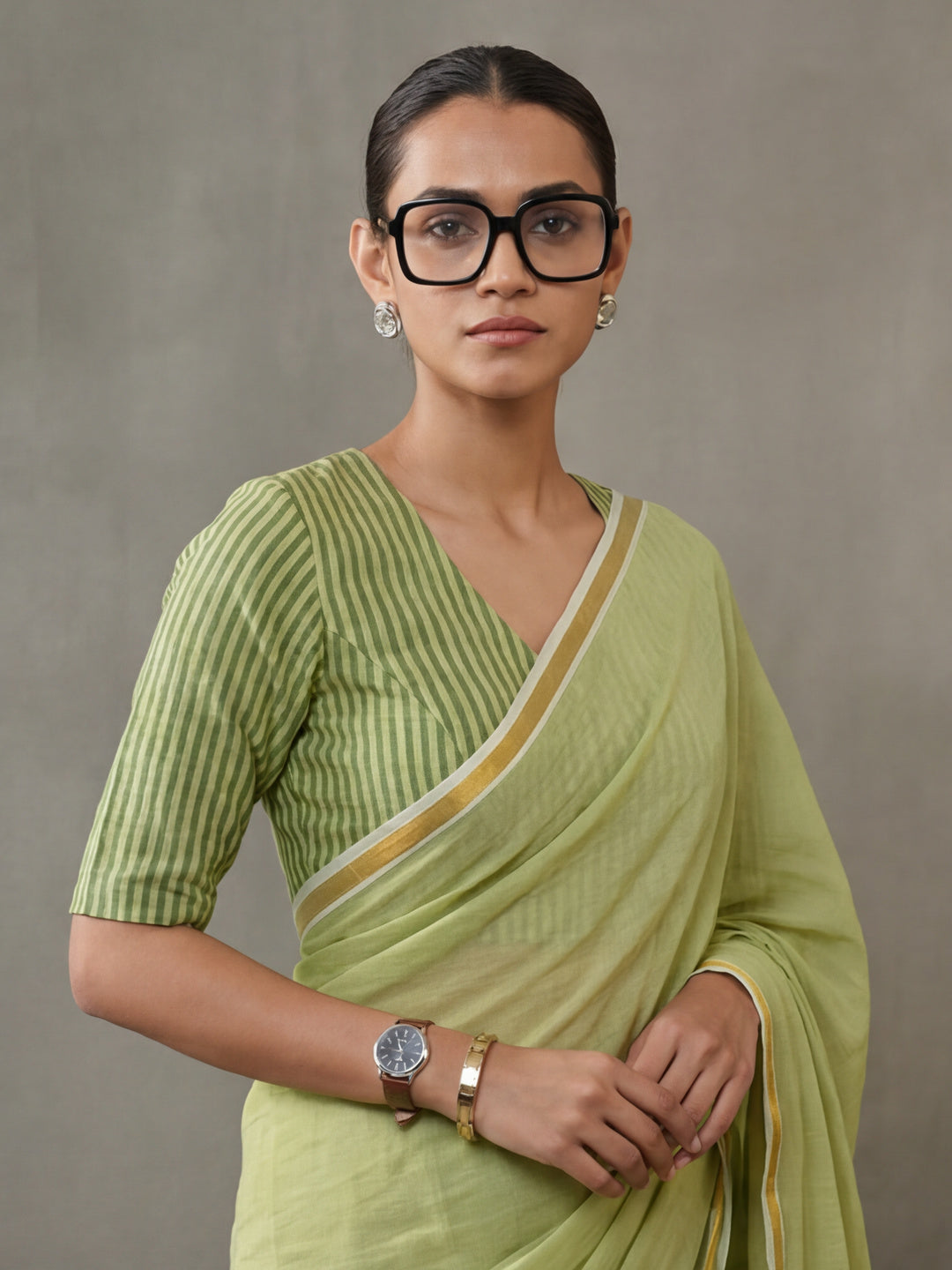 Solid Cotton Saree