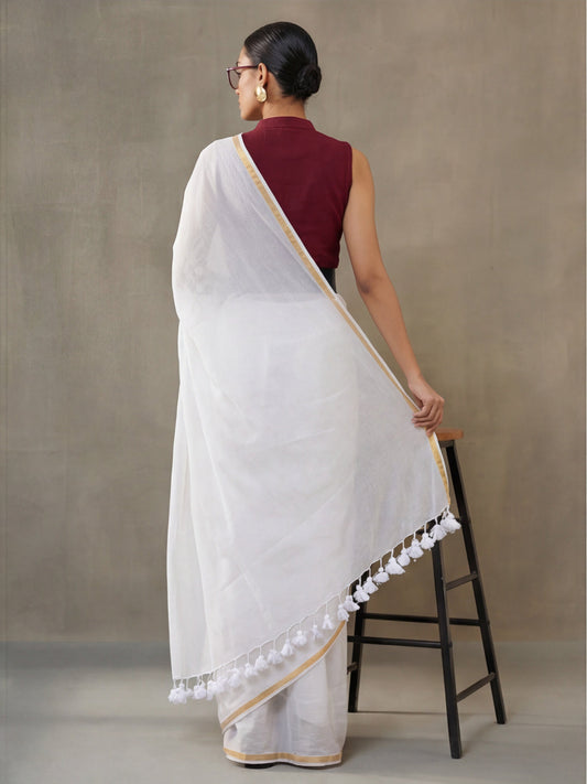 Solid Cotton Saree