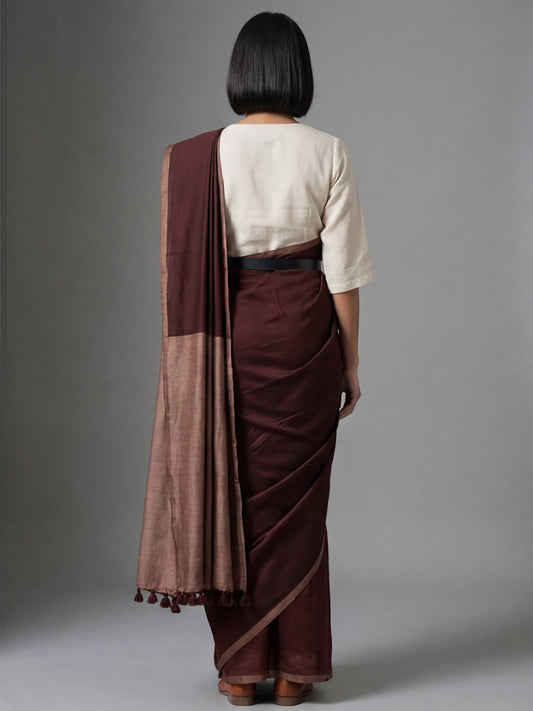 Solid Cotton Saree
