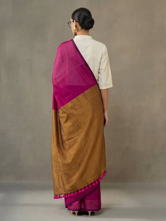 Solid Cotton Saree