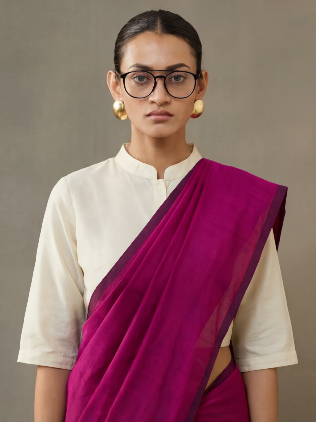 Solid Cotton Saree