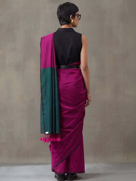 Solid Cotton Saree