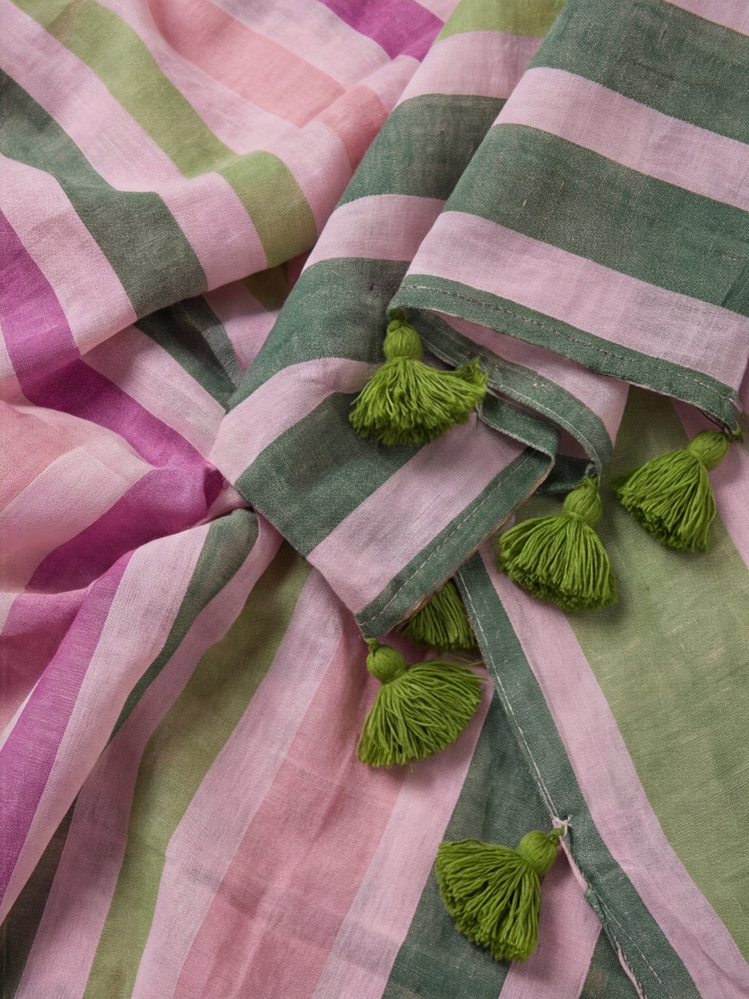 Striped Linen Saree