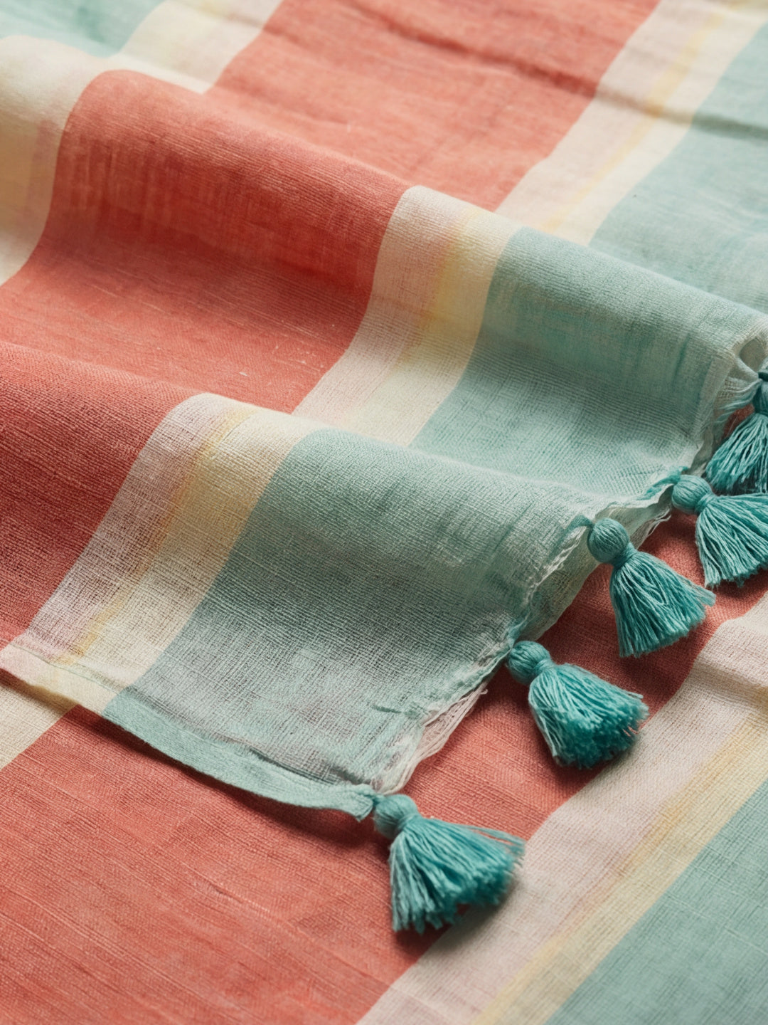 Striped Linen Saree