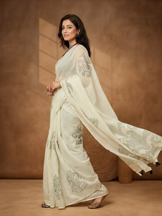 Floral Cotton Saree