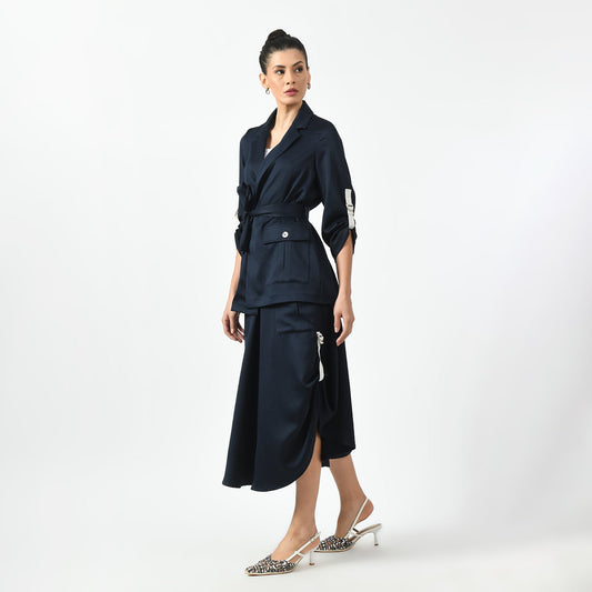 Navy Blue Jacket With Pocket