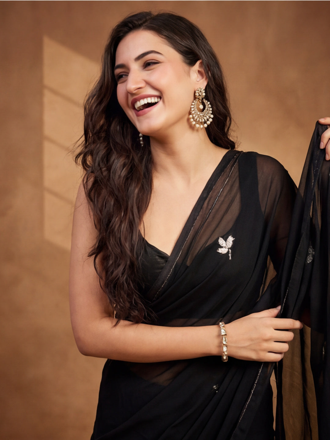 Floral Georgette Saree