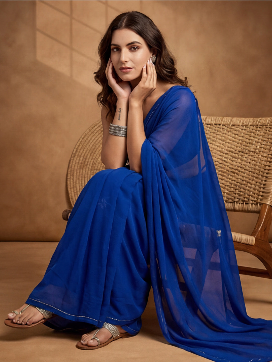 Floral Georgette Saree