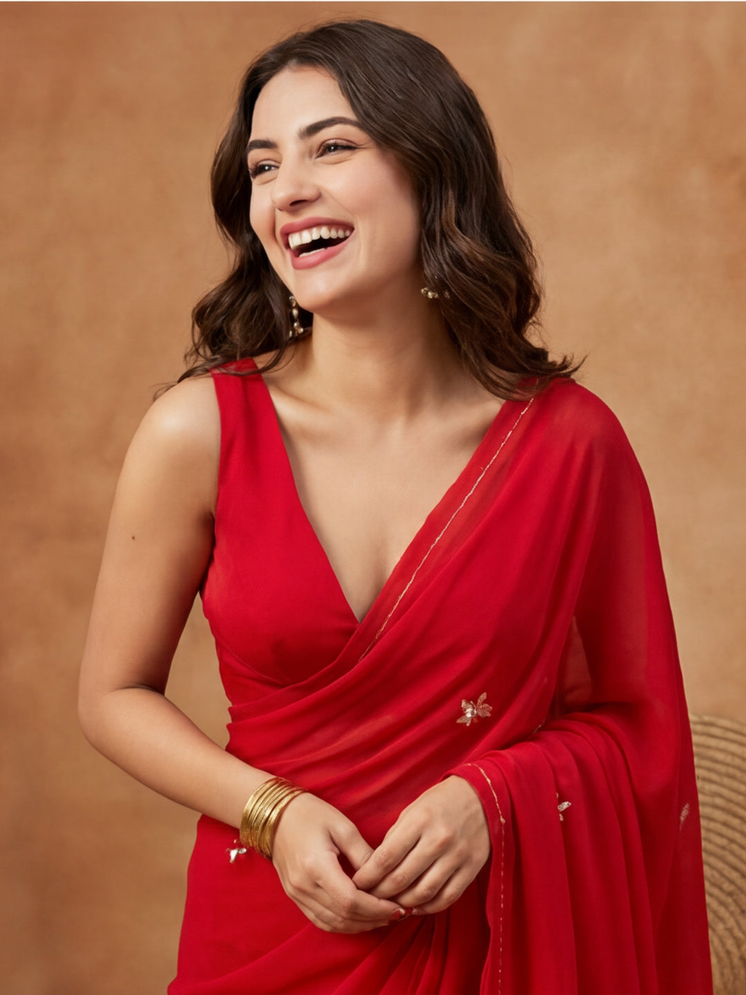 Floral Georgette Saree