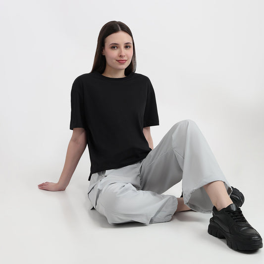 Air Dry Relaxed Fit Solid T-Shirt