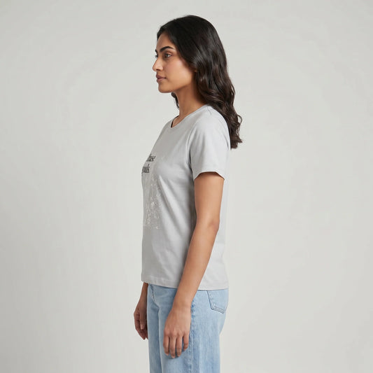 Cotton Crew Neck Graphitee