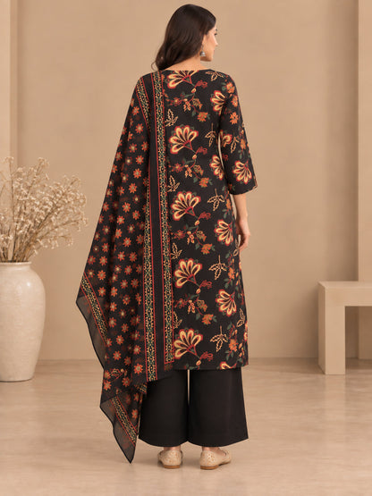 Floral Printed Straight Cotton Set