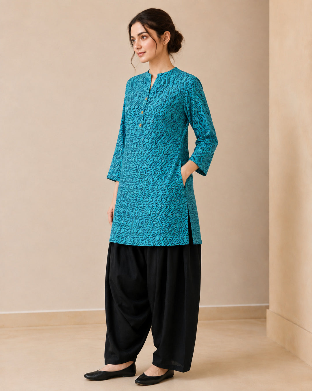 Floral Printed Straight Cotton Set