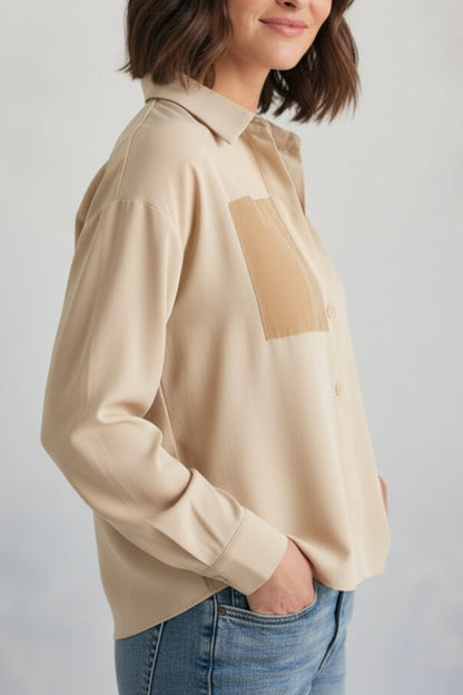 Cashew Cream Oversized Shirt