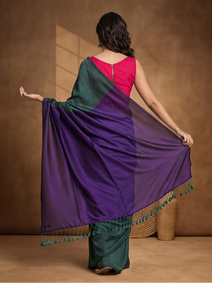 Solid Cotton Saree