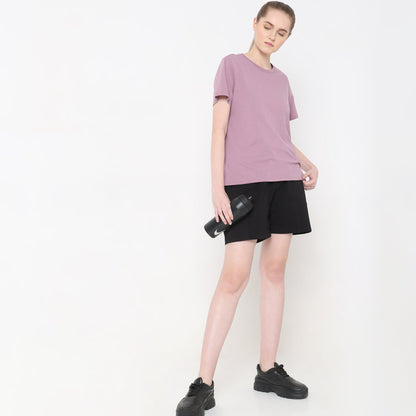 Knitted Cotton Solid T-Shirt