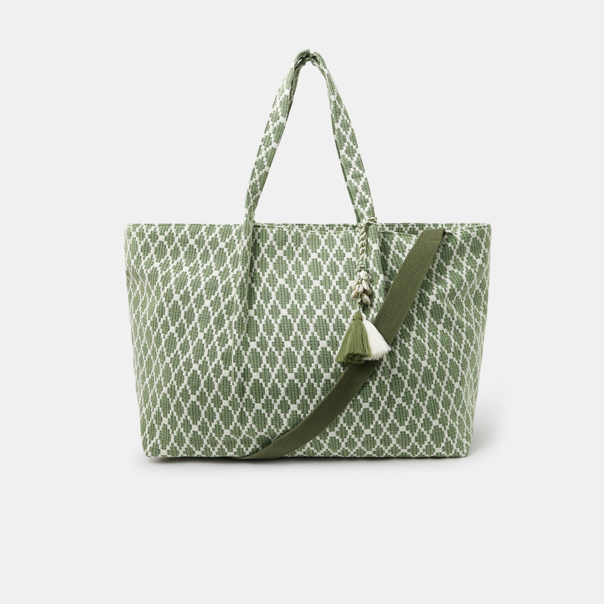 Geometric Print Weekender Bag