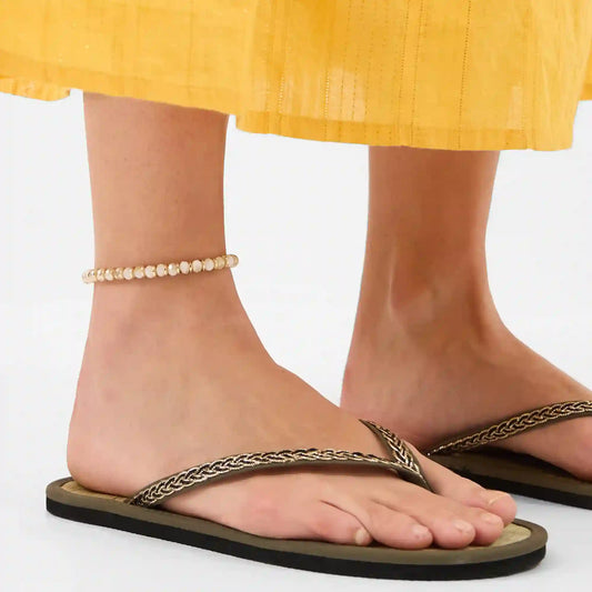 Sun Charm Beaded Anklets Pack of 3
