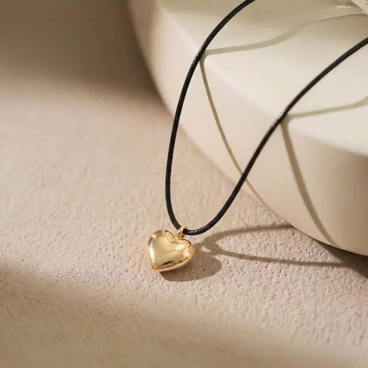 Heart Pendant Cord Necklace
