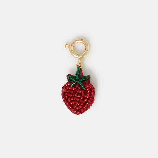 Beaded Strawberry Jewellery Charm
