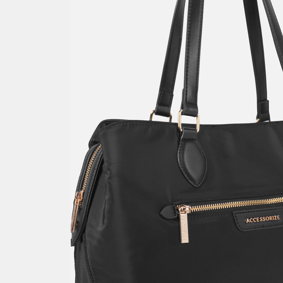 Black Mayra Nylon Tote