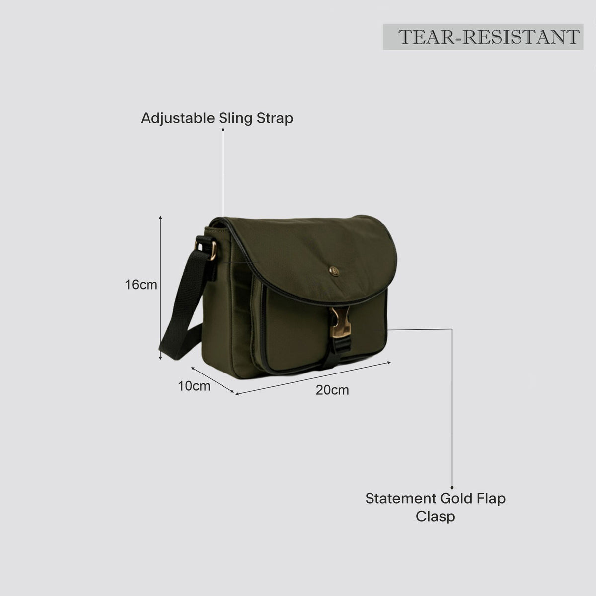 Olive Green Kourtney Nylon Sling