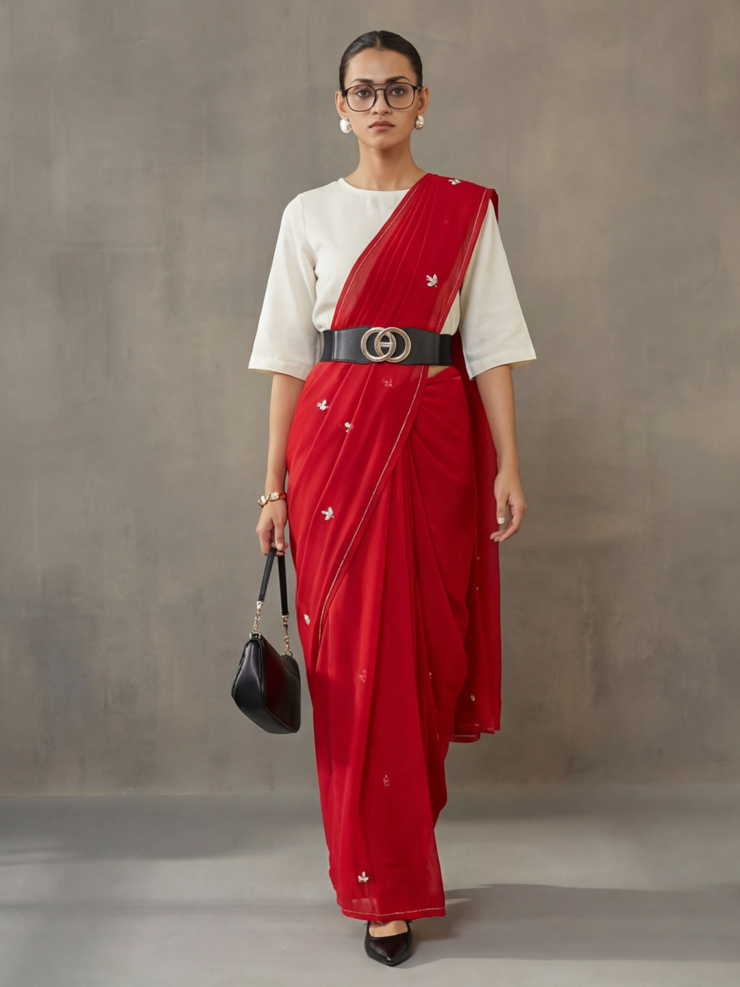 Floral Georgette Saree