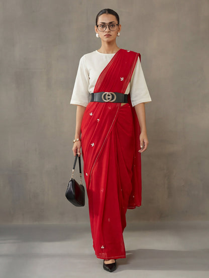 Floral Georgette Saree