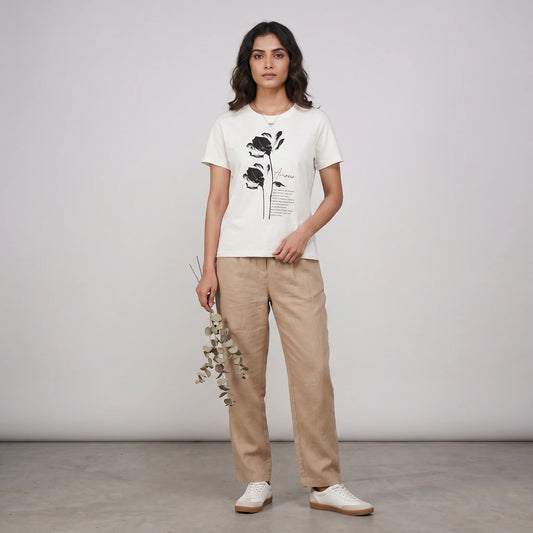 Cotton Crew Neck Graphitee